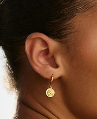 Atolea Gold-Tone Golden Sun Drop-Hoop Earrings