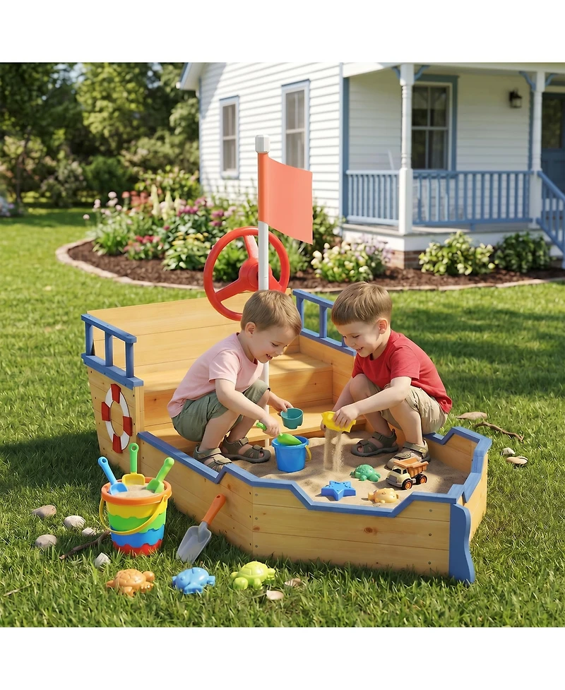 Glintex 12V Kids Electric Ride-On Horse with Sounds, Carrot Toy, Comb, Foot Pedal, Seat Storage, and Battery Power for Ages 1.5-3, Brown