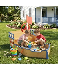 Glintex 12V Kids Electric Ride-On Horse with Sounds, Carrot Toy, Comb, Foot Pedal, Seat Storage, and Battery Power for Ages 1.5-3, Brown