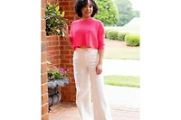 Caldwell Collection Women's Brooklyn Lightweight Textured Cropped Sweater