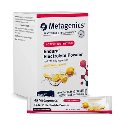 Metagenics Endura - Electrolyte Balance Powder with Vitamin C and E - Hydration Packets with Sodium and Potassium for