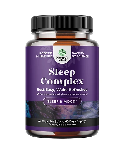 Nature's Craft Sleep Formula with Magnesium, L-Theanine and Gaba | 60 Count
