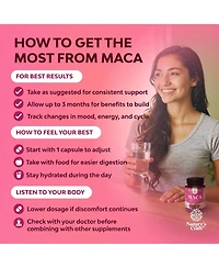 Nature's Craft Maca Root Capsules with Red, Yellow and Black Maca | 120 Count