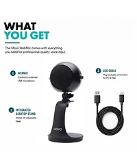 Movo WebMic Usb Microphone for Ai Coding, Voice Prompts and Dictation