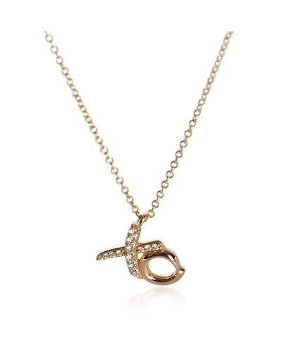 Pre-Owned Tiffany & Co Rose Gold Diamond Paloma Picasso Xo Pendant