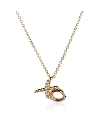 Pre-Owned Tiffany & Co Rose Gold Diamond Paloma Picasso Xo Pendant
