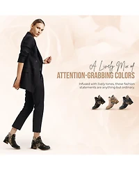 L'Artiste Women's Spring Step Sipperb Bootie with Hand-Painted Design