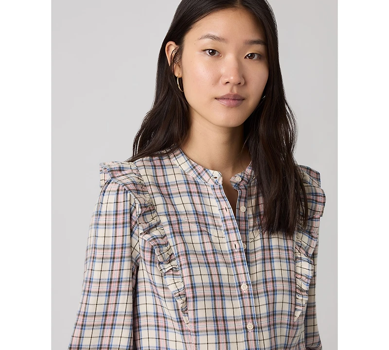 Levi's Women's Jessie Western Plaid Flannel Blouse
