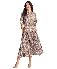 Vince Camuto Women's Button-Front Collared Shirt Dress