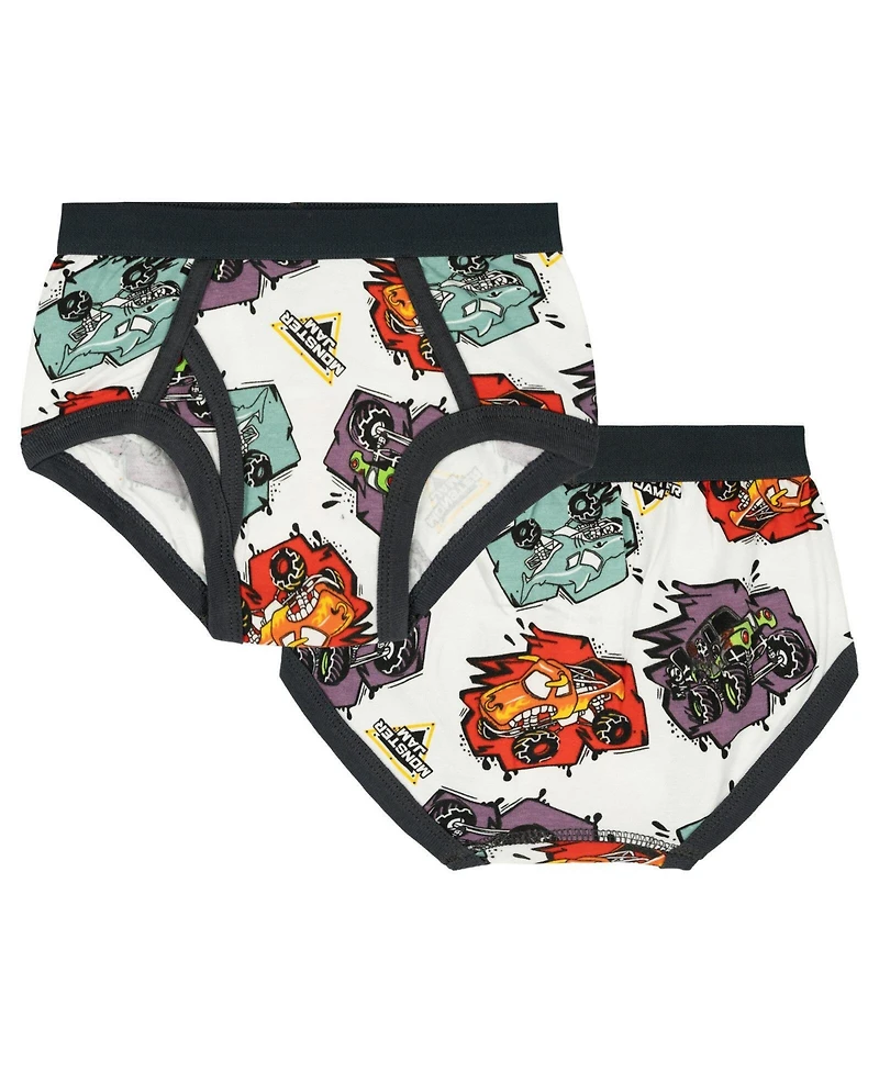 Monster Jam Boys' 4-20 Anti-Chafing Briefs, 5-Pack