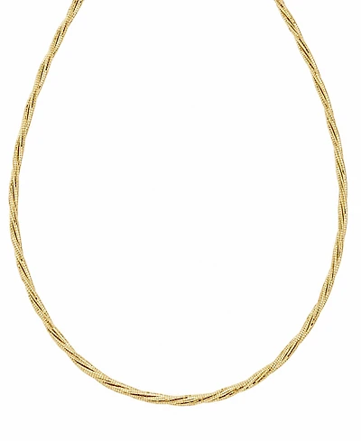 And Now This Silver Plated or 18k Gold Brass Twisted Snake Chain Necklace