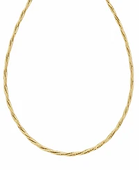 And Now This Silver Plated or 18k Gold Brass Twisted Snake Chain Necklace