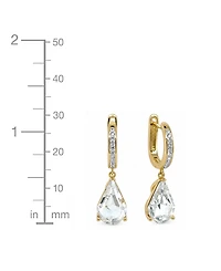 And Now This Clear Crystal Drop Hoop Earrings