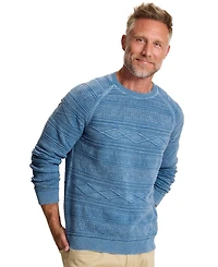 Tommy Bahama Women's Sun-Soaked Long-Sleeve Crewneck Textured Mixed Stitch Sweater