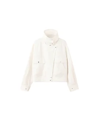 Mango Women's Oversized Funnel-Neck Bomber Jacket