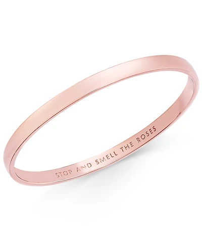 Kate Spade New York Rose Gold-Tone Engraved Idiom Bracelet