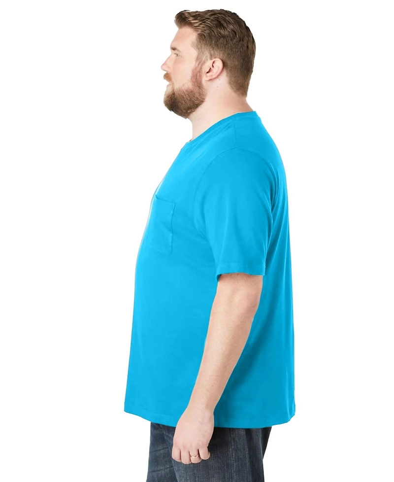 KingSize Men's Big & Tall Shrink-Less Lightweight Pocket Crewneck T-Shirt