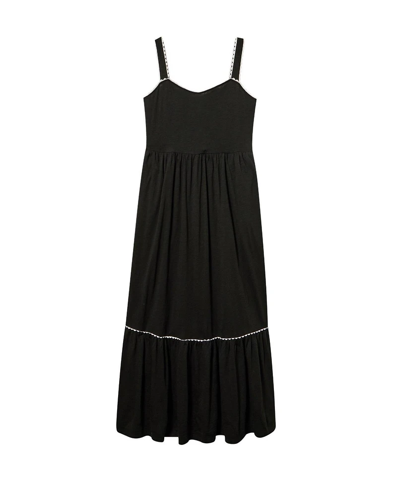 Torrid Plus Belle Isle Empire-Waist High-Low Hem Scallop-Trim Maxi Dress