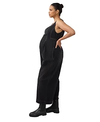 Ingrid + Isabel Women's Zip Front Drapey Denim Jumpsuit