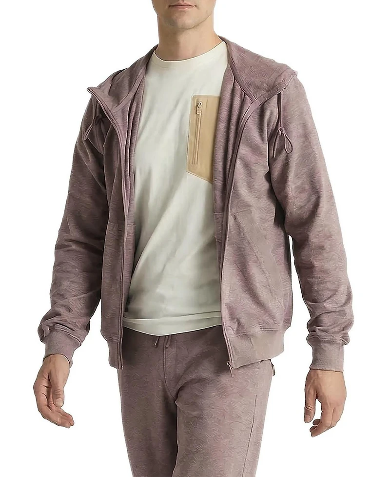 Level 7 Men's Morning Jog Full-Zip Mock-Neck Hoodie