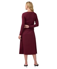 Ingrid + Isabel Maternity Ruched Mock Neck Midi Dress