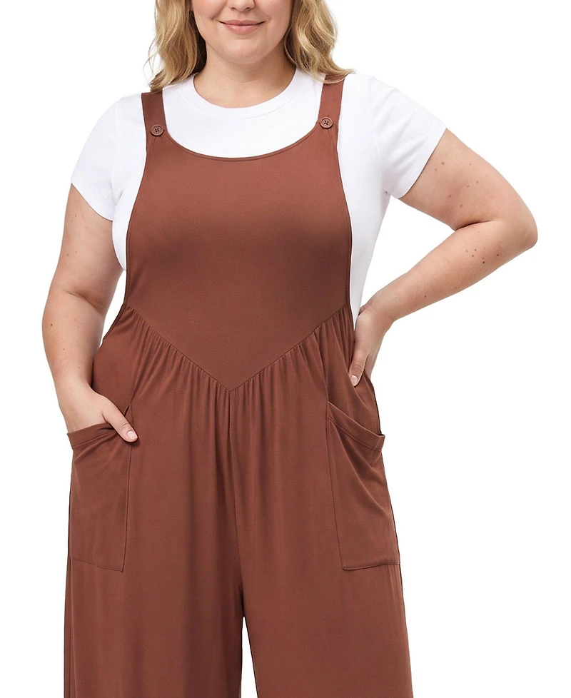 Torrid Plus Super Soft Jersey Wide-Leg Overall