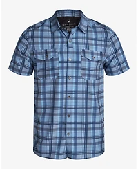 Spyder Men's Seaside Plaid Short-Sleeve Regular-Fit Shirt