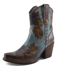 L'Artiste Women's Spring Step Cahoots Bootie with Floral Embroidery