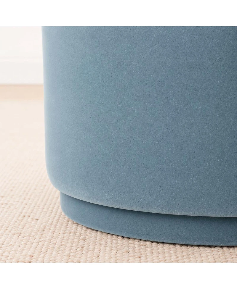 Maison Boucle Round Swivel Ottoman,360-Degree Rotating Accent Seat for Living Room or Office