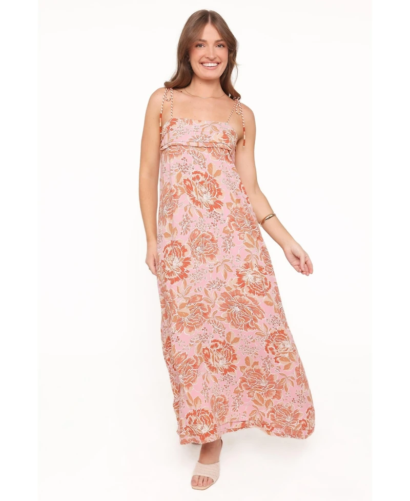 Petal and Pup Women's Kahlie Floral-Print Square-Neck Maxi Dress