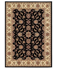 Closeout! Km Home 1592/1011/Black Pesaro Black 5'5" x 7'7" Area Rug