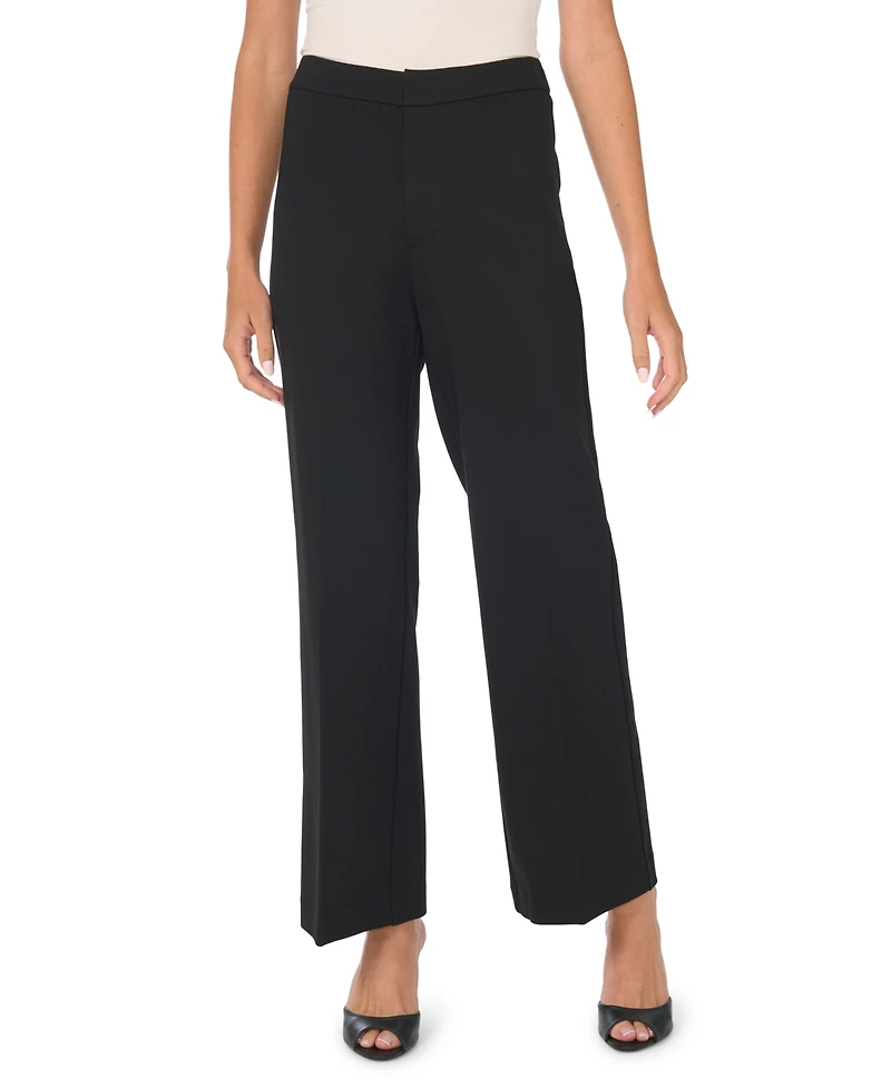 CeCe Women's Mid Rise Wide Leg Pants