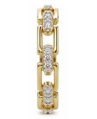 And Now This Cubic Zirconia 18K Gold Plated Link Ring