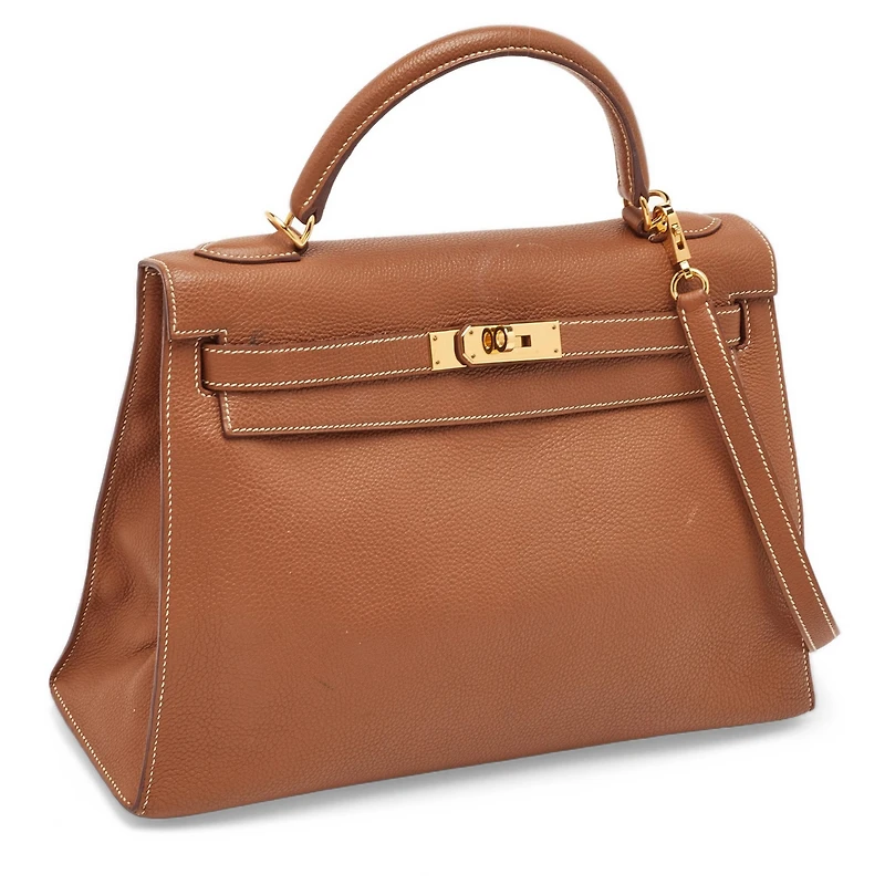 Pre-Owned HERMES Women's Finish Togo Leather Top Handle