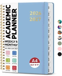 Danrong Academic Planner Weekly Monthly Hardcover Organizer with Tabs for Students Teachers