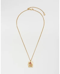 Fable England Eve Floral Locket in Gold