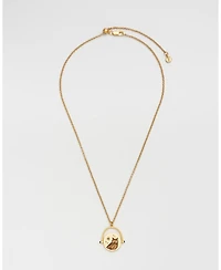 Fable England Owl Spinner Necklace in Gold