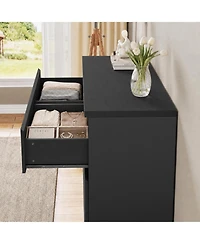 homfan 6 Drawer Dresser for Bedroom, Chest of Drawers, Storage with Deep Drawers Living Room, Hallway, Entryway, Bedroom
