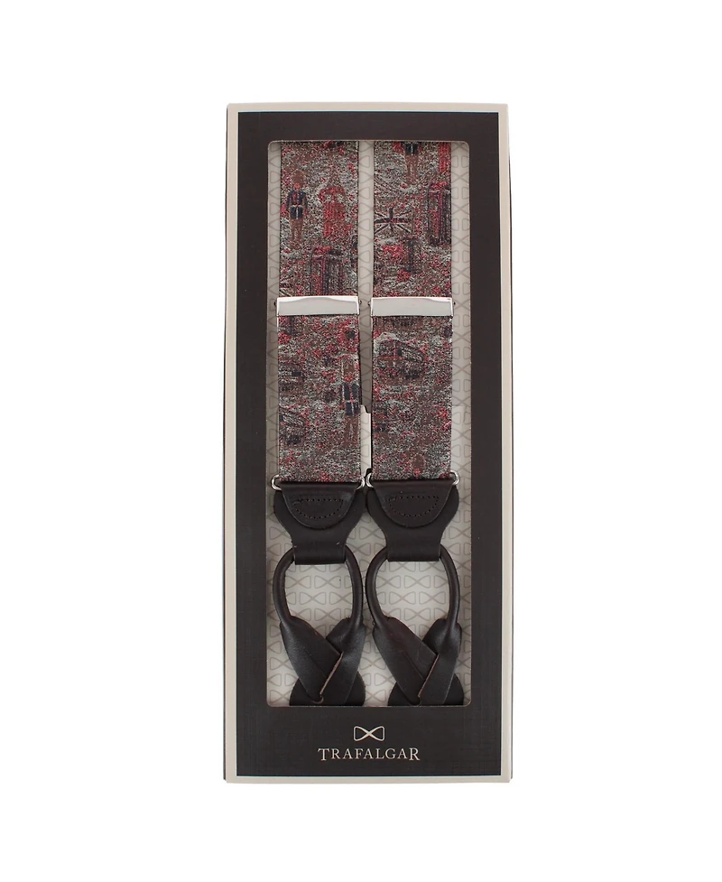 Trafalgar London Tapestry Silk Button-End Suspenders