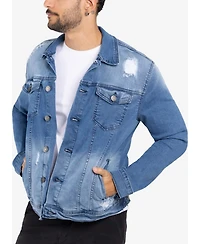 X-Ray Men's Slim Washed Denim Jacket