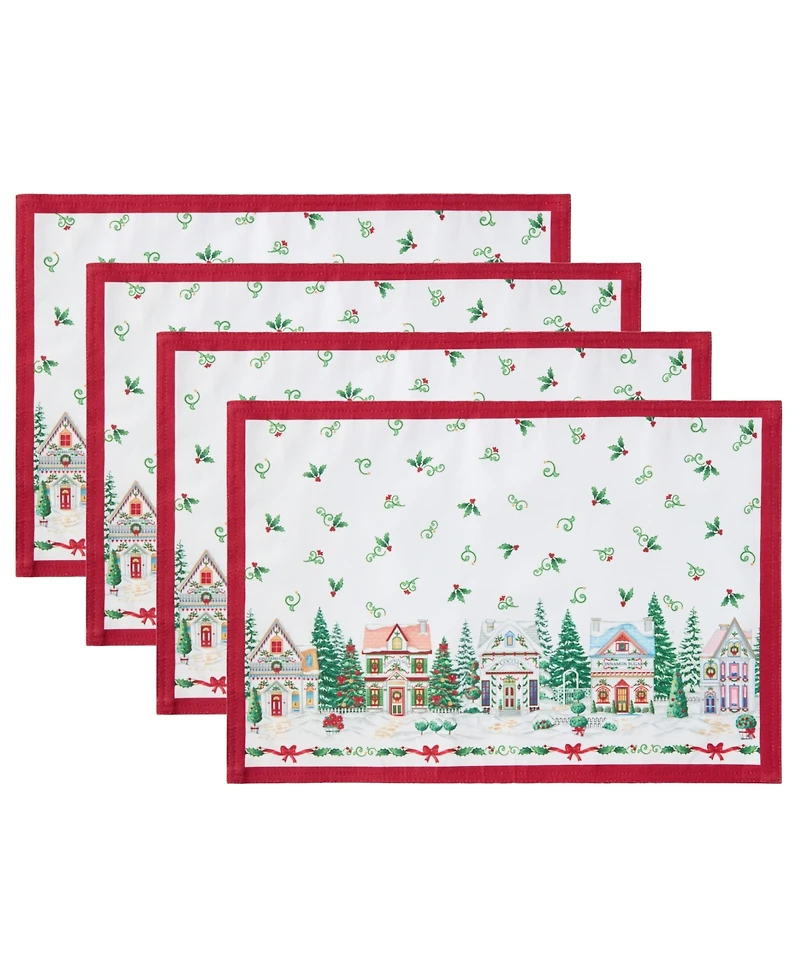 Lenox Spice Village Christmas Placemats, Set of 4