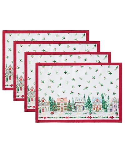 Lenox Spice Village Christmas Placemats, Set of 4