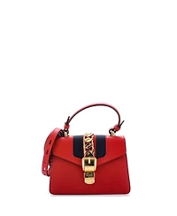 Pre-Owned Gucci Mini Sylvie Top Handle Bag Leather