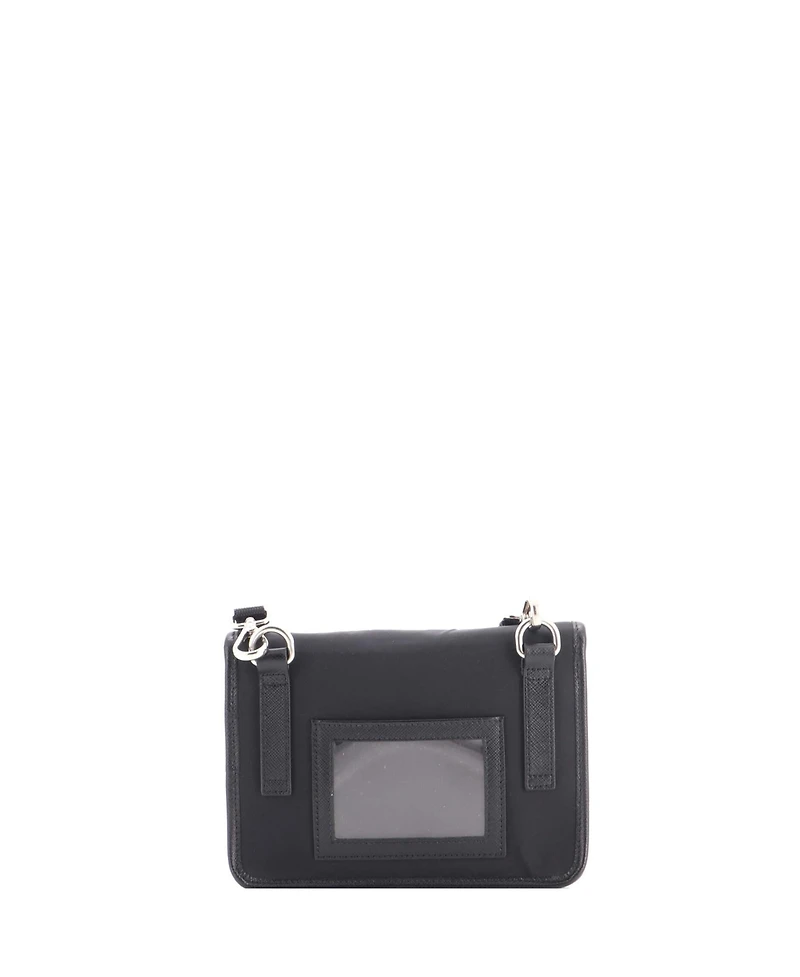 Pre-Owned Prada Small Buckle Flap Crossbody Bag Re-Nylon and Leather