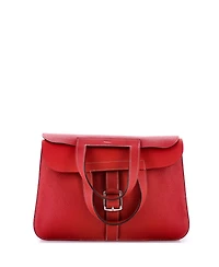 Hermes Halzan 31 Leather Top-Handle Shoulder Bag