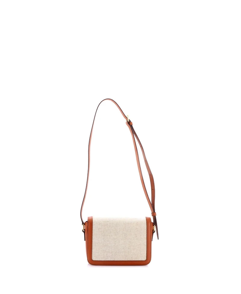 Pre-Owned Celine Teen Triomphe Shoulder Bag Canvas with Leather