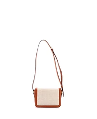 Pre-Owned Celine Teen Triomphe Shoulder Bag Canvas with Leather