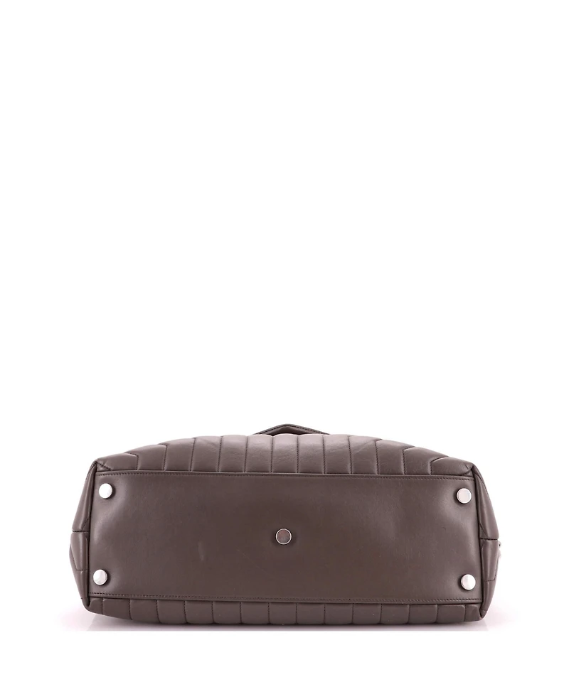 Pre-Owned Saint Laurent Large Loulou Shoulder Bag Matelasse Chevron Leather