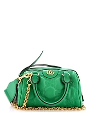 Pre-Owned Gucci Mini Ophidia Convertible Boston Top Handle Bag Gg Matelasse Leather
