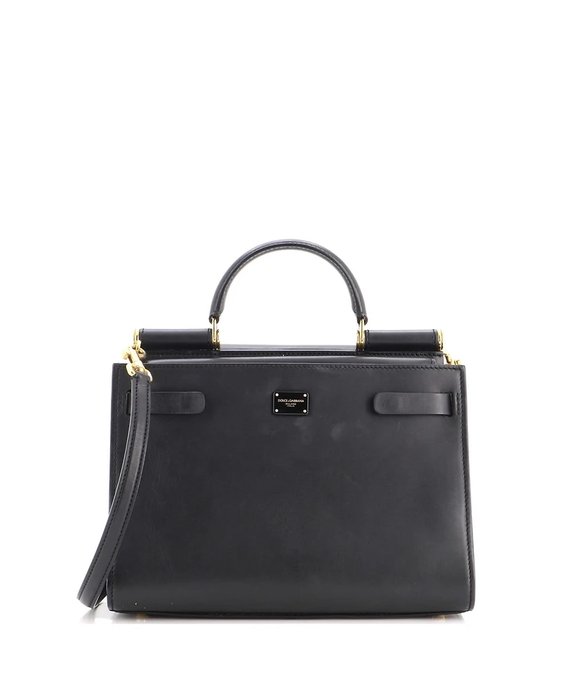 Pre-Owned Dolce & Gabbana Sicily 62 Leather Shoulder Bag, 11"W x 8"H x 4"D